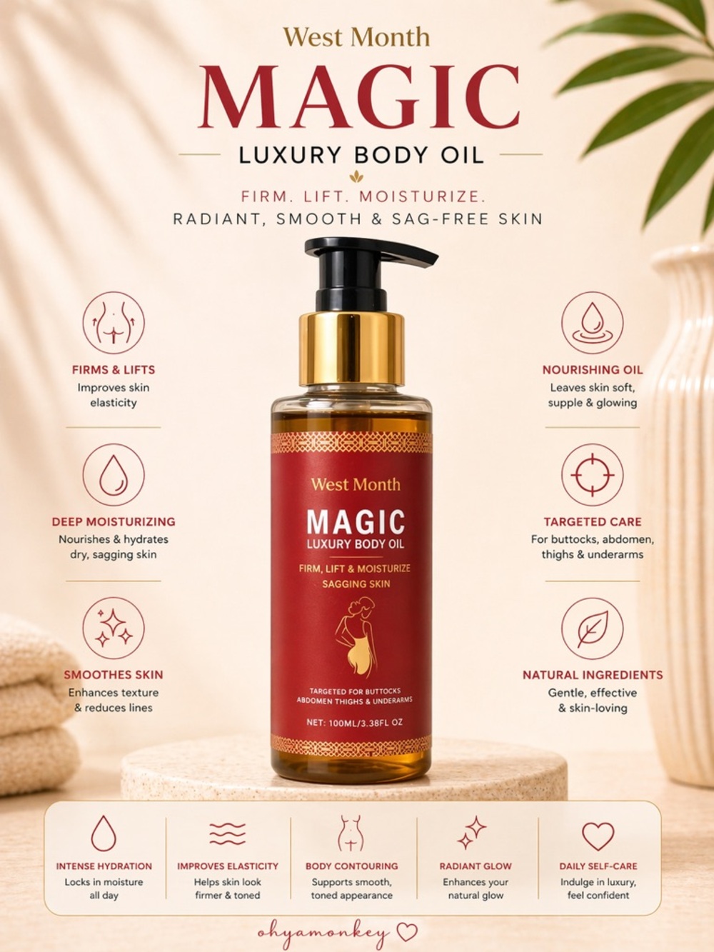 West Month Magic Luxury Body Oil  $68